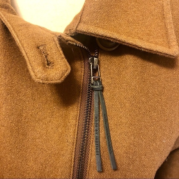 Vintage Wool Blend Trench Coat: Pecan Brown Belted Euro Style, Size Medium - Picture 3 of 16